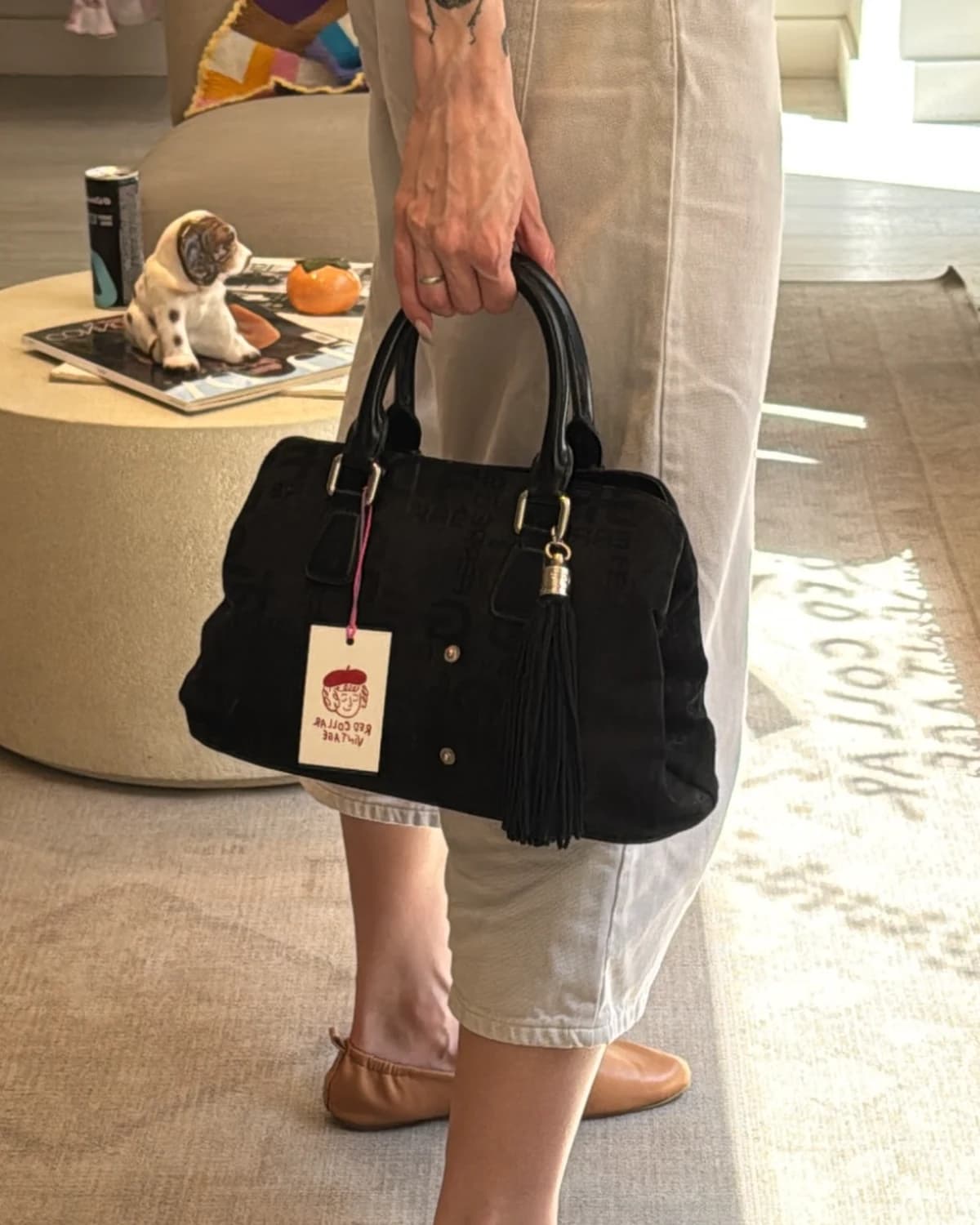 Black Gianfranco Ferré top-handle bag